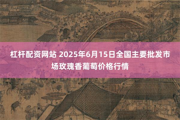 杠杆配资网站 2025年6月15日全国主要批发市场玫瑰香葡萄价格行情
