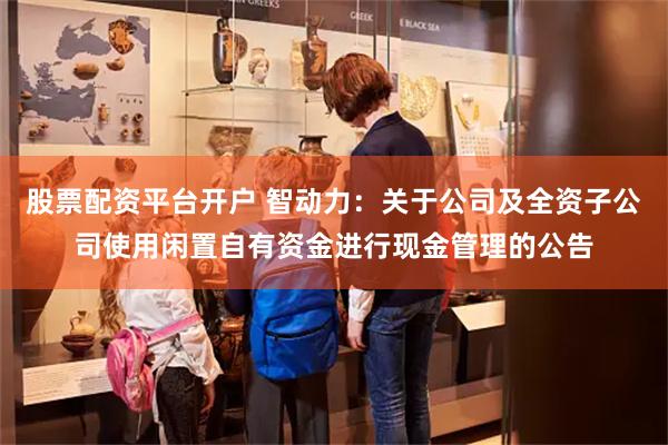 股票配资平台开户 智动力：关于公司及全资子公司使用闲置自有资金进行现金管理的公告