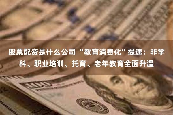 股票配资是什么公司 “教育消费化”提速：非学科、职业培训、托育、老年教育全面升温